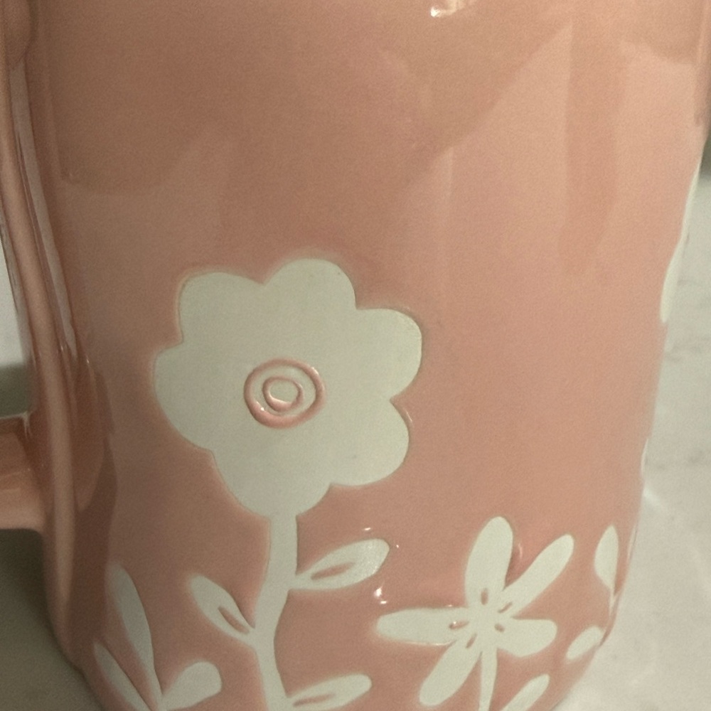 Rae Dunn Pink Floral Mug - Cup of Happy - Picture 3 of 6